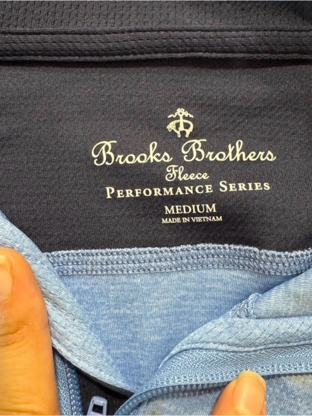 Brooks Brothers Sport 1/4 Zip Pullover Blue Athletic Top Women M - Picture 7 of 8